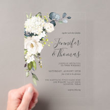 Elegante witte waterverf bloemige Hydrangea's brui