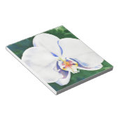 Elegante witte waterverf orchidee schilderij notitieblok (Schuin)