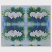 Elegante witte waterverf tropische boho orchideeën cadeaupapier (Vlak)