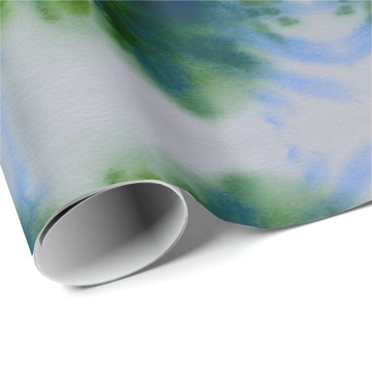 Elegante witte waterverf tropische boho orchideeën cadeaupapier (Rol Hoek)