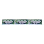 Elegante witte waterverf tropische boho orchideeën grosgrain lint (Voorkant)