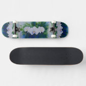 Elegante witte waterverf tropische boho orchideeën persoonlijk skateboard (Horizontaal)