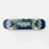 Elegante witte waterverf tropische boho orchideeën persoonlijk skateboard (Horizontaal)