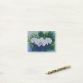 Elegante witte waterverf tropische boho orchideeën post-it® notes (Op bureau)