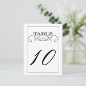 Elegante witte werveling Trouwtafel Nummer Kaarten (Staand voorkant)