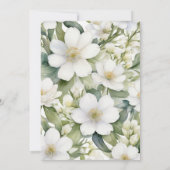 Elegante witte wijn bloemen volwassengeburtstag kaart (Achterkant)