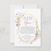 Elegante witte wilde bloem Baby shower dank u auto Bedankkaart (Voorkant)