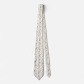 Elegante witte wilde bloem en eucalyptus botanisch stropdas (Voorkant)