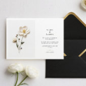 Elegante witte wilde bloem horizontale mooie bruil kaart