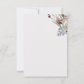 Elegante witte Wildflower bruiloft uitnodiging (Achterkant)