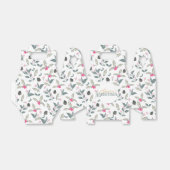 Elegante Witte Winter Bloemen Waterverf Kerstmis Bedankdoosjes (Uitgevouwen)