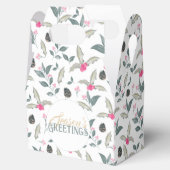 Elegante Witte Winter Bloemen Waterverf Kerstmis Bedankdoosjes (Geopend)