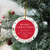 Elegante witte winter groen krans 1 foto keramisch ornament