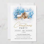 Elegante witte winter Wonderland Kerstfeest Kaart (Voorkant)