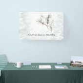 Elegante witte winterdennen bruidsdouche spandoek (Beurs)