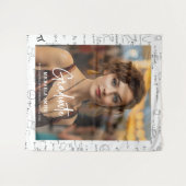 Elegante witte Wiskunde handgeschreven foto Afstud Wandkleed (Voorkant (horizontaal))