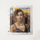 Elegante witte Wiskunde handgeschreven foto Afstud Wandkleed (Voorkant)