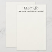 Elegante Witte Zakelijke Moderne Briefpapier (Voorkant / Achterkant)