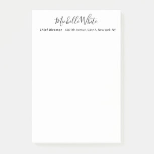 Elegante Witte Zakelijke Moderne Post-it® Notes