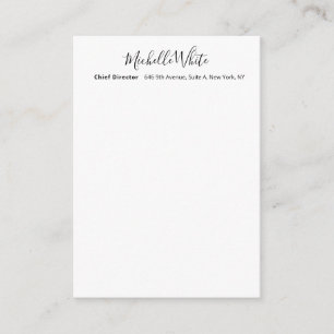 Elegante Witte Zakelijke Moderne Stijl Informatiekaartje