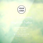 Elegante witte zaken| Aangepaste bedrijfsnaam & lo Raamsticker (Vel 3)