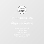 Elegante witte zaken| Aangepaste bedrijfsnaam & lo Raamsticker (Vel)