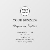 Elegante witte zaken| Aangepaste bedrijfsnaam & lo Raamsticker (Vel)