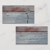 Elegante witte zanger muziek stemleraar musical B Visitekaartje (Voorkant / Achterkant)