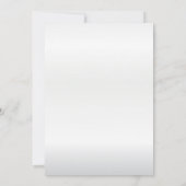 Elegante witte zilveren fractal bruiloft kaart (Achterkant)