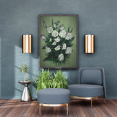 Elegante witte zoete erwtenbloemen foto afdruk