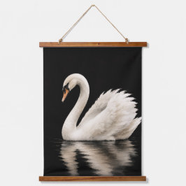 Elegante Witte Zwaan Watercolor Wandtapijt Hangend Wandkleed