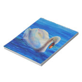 Elegante witte zwaan waterverf schilderij notitieblok (Linkerzijde)