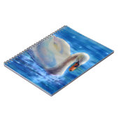 Elegante witte zwaan waterverf schilderij notitieboek (Linkerzijde)