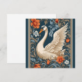 Elegante witte zwaan William Morris geïnspireerd F (Voorkant / Achterkant)