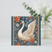 Elegante witte zwaan William Morris geïnspireerd F (Staand voorkant)