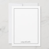 Elegante witte & zwarte aankondiging om de datum t (Achterkant)