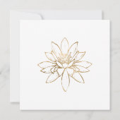 Elegante witte, zwarte en gouden huwelijksuitnodig kaart (Achterkant)