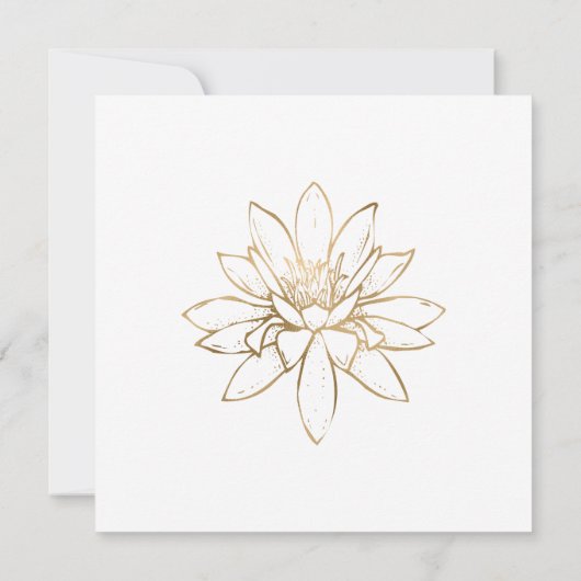 Elegante witte, zwarte en gouden huwelijksuitnodig kaart (Achterkant)