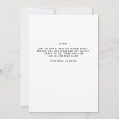 Elegante witte & zwarte foto trouwkaart QR Kaart (Achterkant)