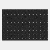 Elegante witte zwarte gouden paarden inpakpapier vel (Voorkant)