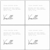 Elegante witte zwarte kaars productlabel sticker (Voorkant)