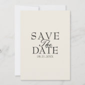 Elegante witte zwarte oude geld fancy retro bruilo save the date (Voorkant)