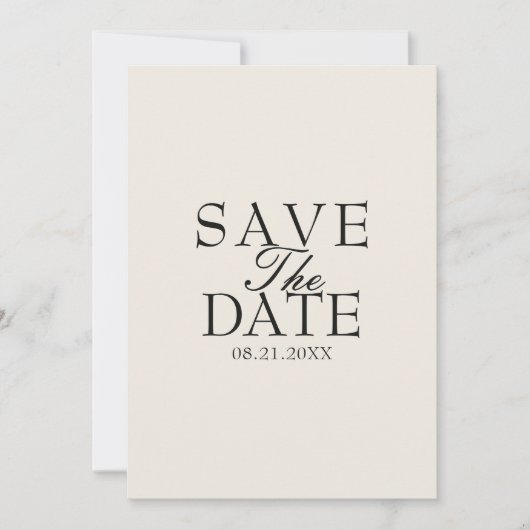 Elegante witte zwarte oude geld fancy retro bruilo save the date (Voorkant)