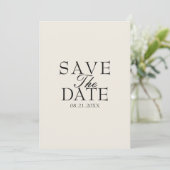 Elegante witte zwarte oude geld fancy retro bruilo save the date (Staand voorkant)