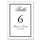 Elegante witte zwarte script kalligrafie bruiloft kaart (Voorkant)