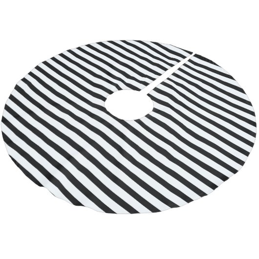 Elegante witte zwarte streep kerstboom rok (Gekanteld)