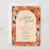 Elegante woestijn oase terracotta bruiloft kaart (Voorkant)