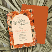 Elegante woestijn oase terracotta bruiloft kaart