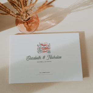 Elegante woestijn Terracotta Wedding Gastenboek