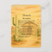 Elegante Woestijn Zuidwesten bruiloft Golden Sunse Informatiekaartje (Voorkant)